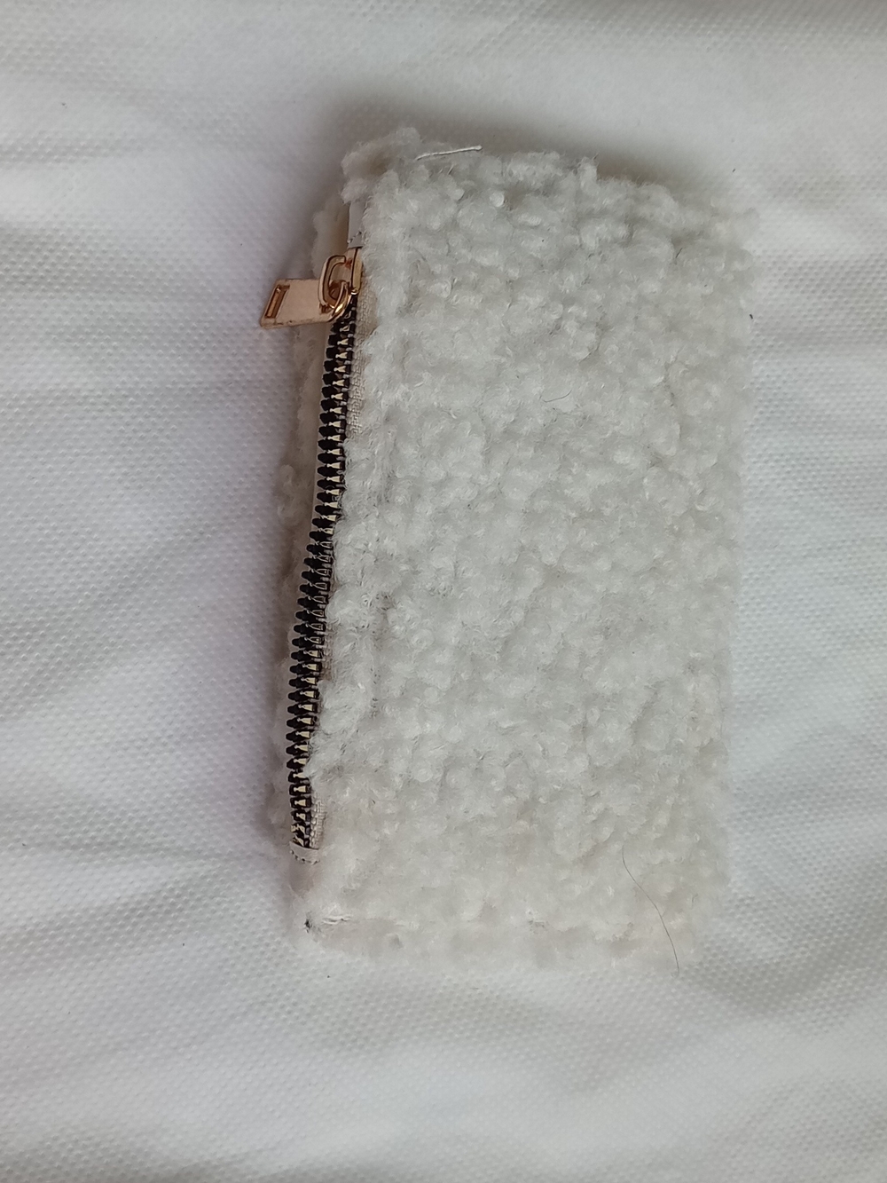 Cozy White Sherpa Zip Wallet - Women Other Wallets